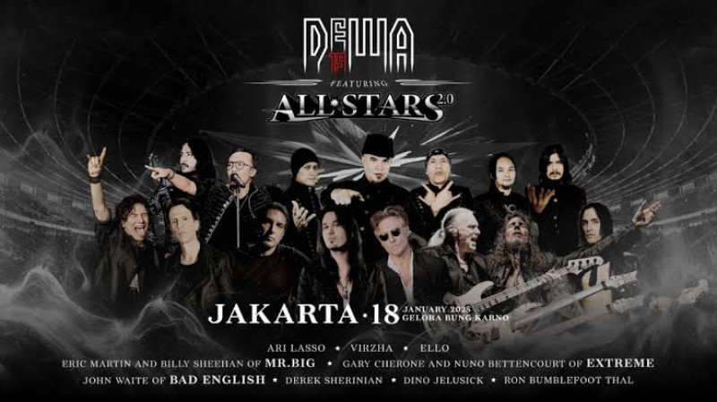 Konser Spektakuler "DEWA 19 Featuring All Stars 2.0" Siap Memukau di Gelora Bung Karno