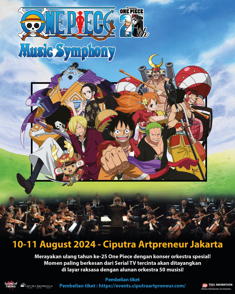 Konser 'ONE PIECE Music Symphony 25th Anniversary World Tour' Hadir di Indonesia Agustus 2024